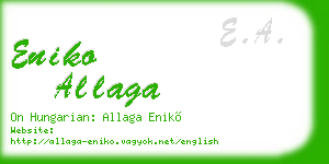 eniko allaga business card